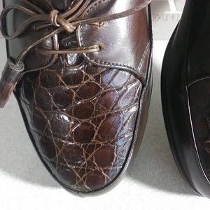 Vintage Alfani Style 3063, Brown, Size 9M, Crocodile/Calf Skin, NEVER WORN!